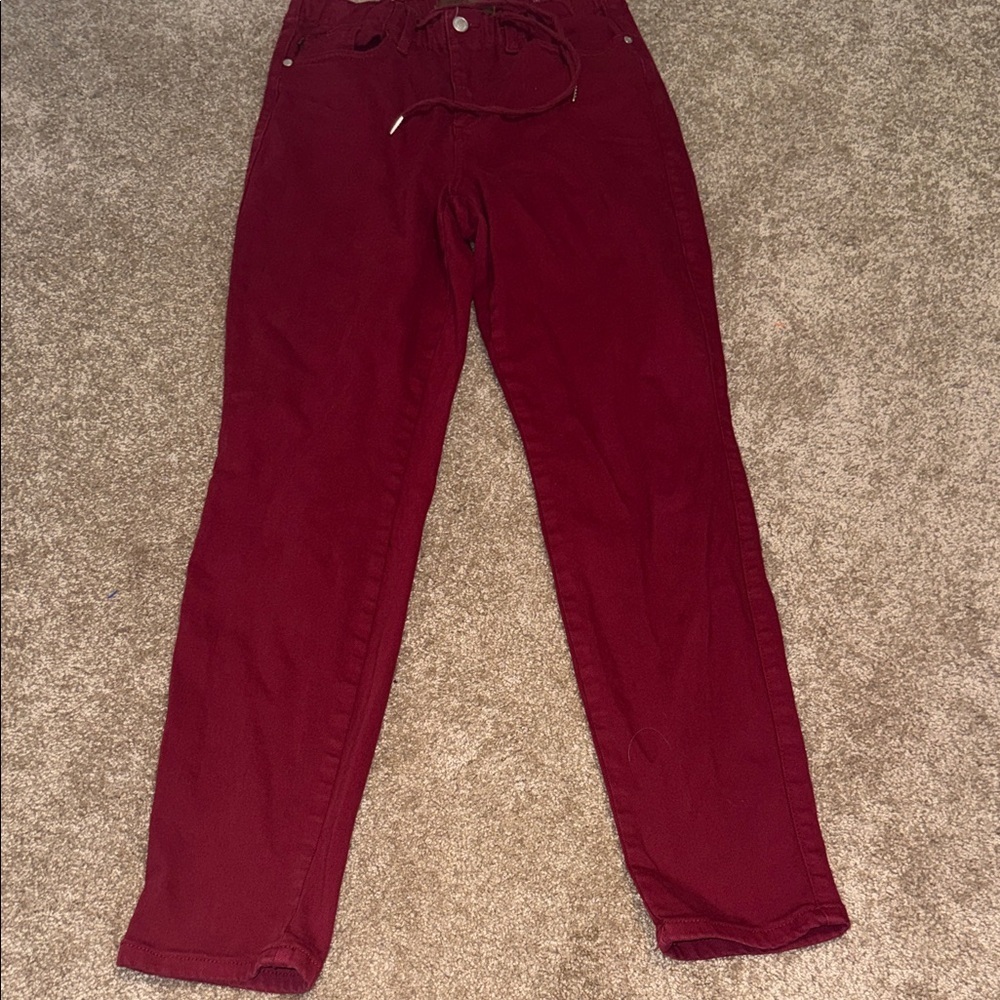 Judy Blue Garment Dyed Deep Red Maroon Pants - size 5/27. B12